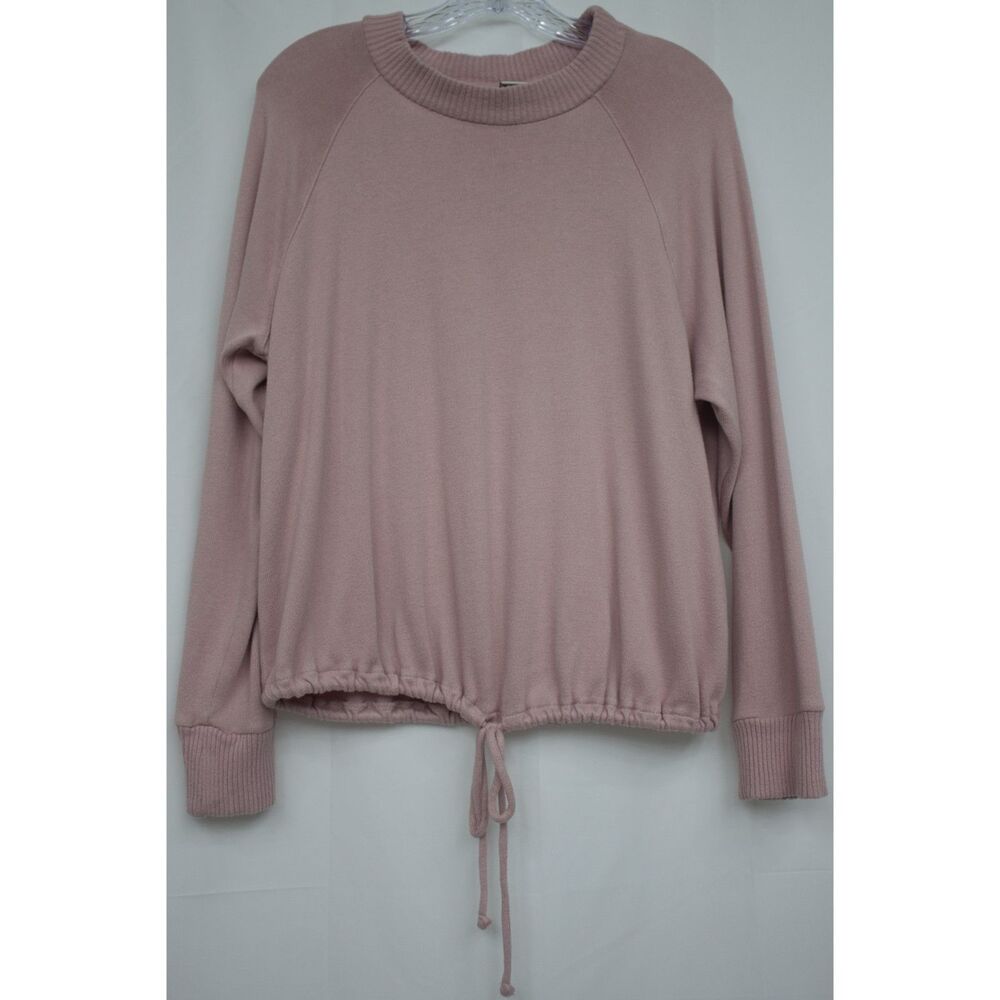 A New Day Blush Pink Drawstring Hem Sweatshirt Size M
